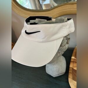 Nike White Visor Hat